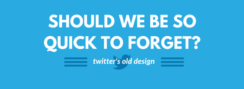 on a blue background white text that reads "should we be so quick to forget?" with a subtitle overlaid over the twitter icon in a dark blue "twitter