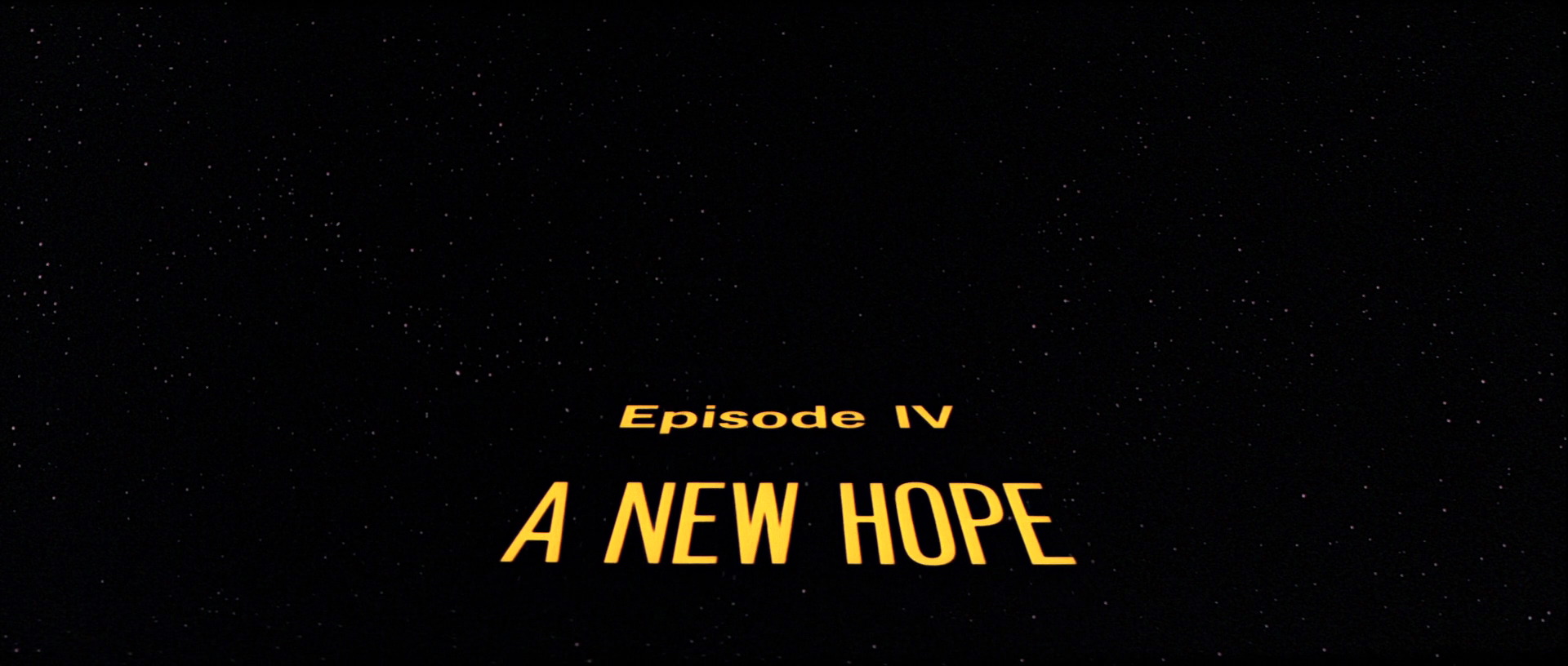 screencap of title screen of star wars episode iv: a new hope